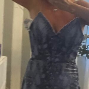 Camille dresses never worn nwt blue ornate gown